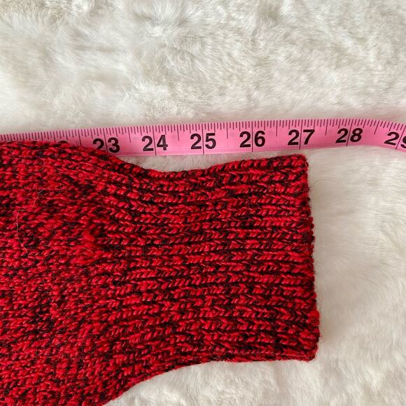 Eddie Bauer Vintage Red Wool Blend Sweater Size Medium - Picture 4 of 5